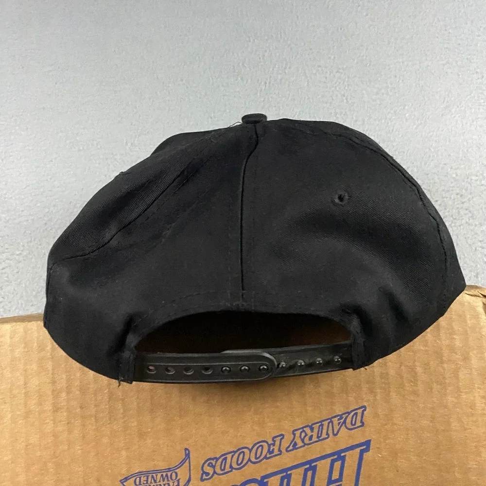Dickies Black Snapback Hat Horseshoe Logo Embroidered Workwear Cap OSFA